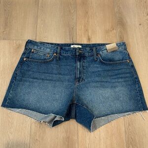 Madewell Jean Shorts Relaxed Denim Raw Hem 18W
